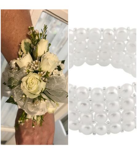 Wrist Corsage for Prom - Deluxe. An arrangement by Avenue Florist.