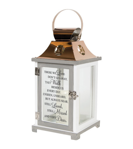 WALK BESIDE US LANTERN - Deluxe. An arrangement by J.D. Ballantine's Flowers and Gifts.