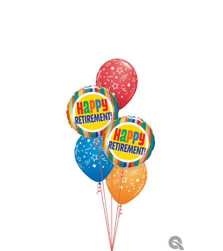 Retirement Stripes Classic Balloon Bouquet