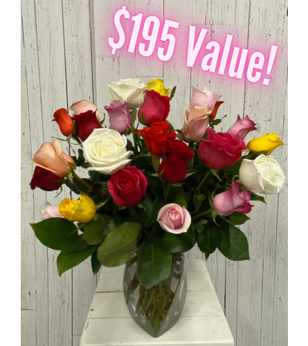 24 Premium Mixed Roses (RR)