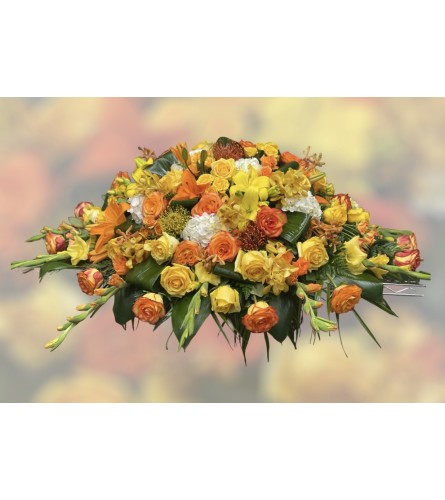 Orange & Yellow Tropical Casket