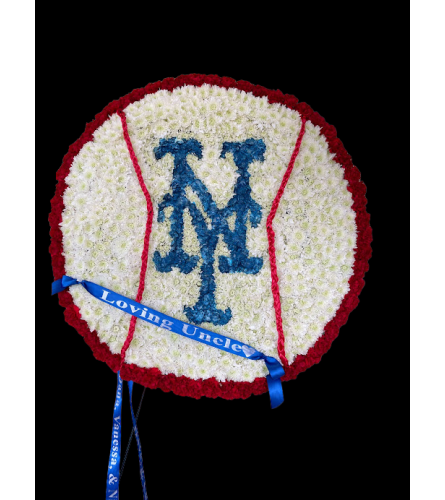 Baseball With NY Logo