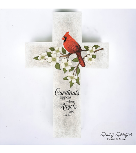 Cardinal Cross Wall Hanging