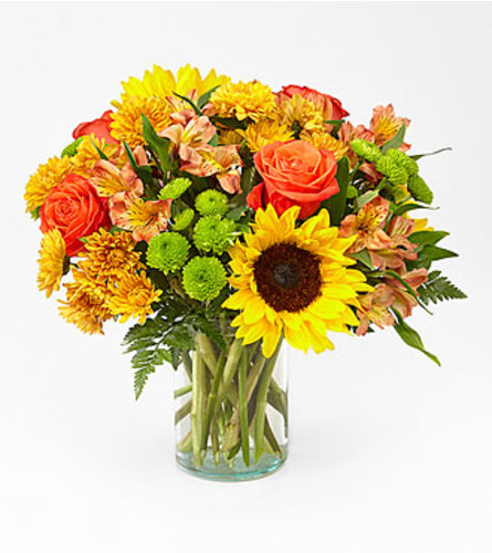 FTD Golden Hour Bouquet - Deluxe. An arrangement by Balloon Bouquets Plus.