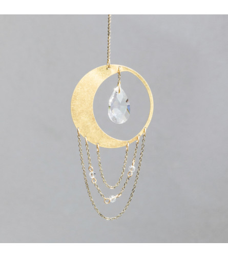 Mini Suncatcher Crescent Moon  'Balance'