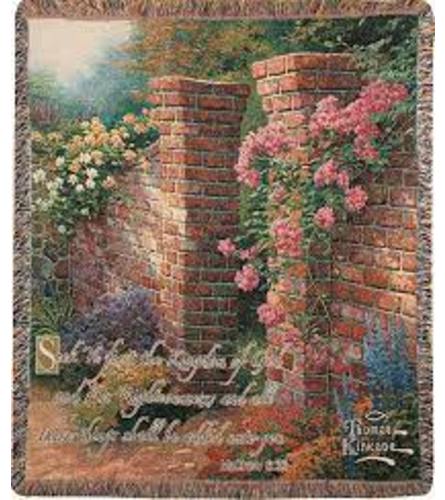 The Rose Garden Tapestry Throw