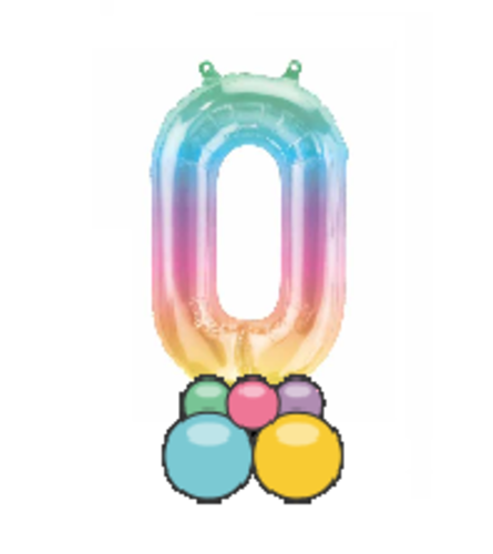 Rainbow Jelly 0 Balloon Table Topper