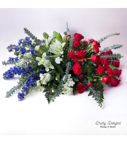 Patriotic Tribute Casket Spray Pall