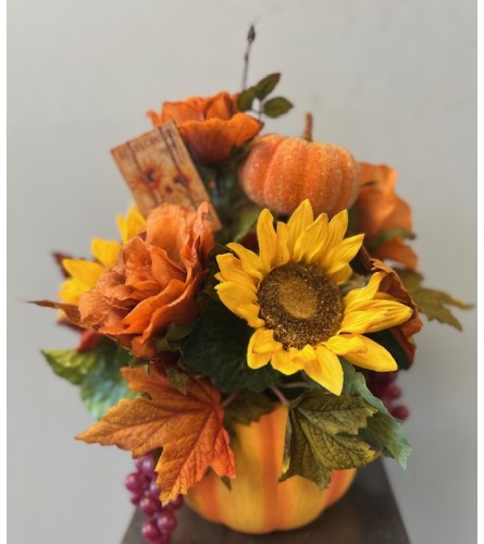 SILK FLORAL FALL ARRANGEMENT