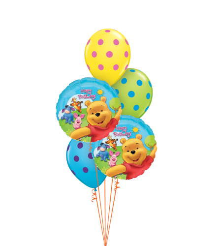 Winnie The Pooh Birthday Classic Balloon Bouquet