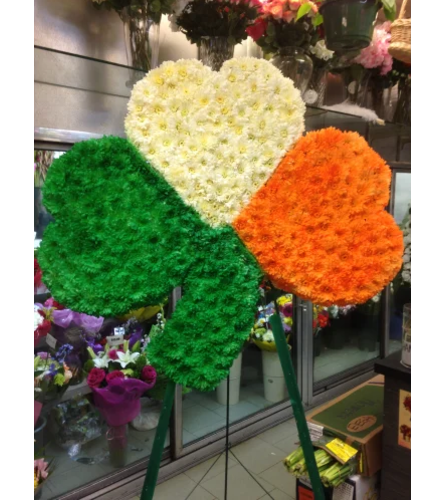 Shamrock in Irish Flag