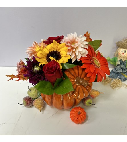 Pumpkin's Spices. An arrangement by NJ Bergen Florist At Northvale.
