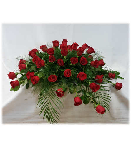 Red Roses Casket Spray 2023