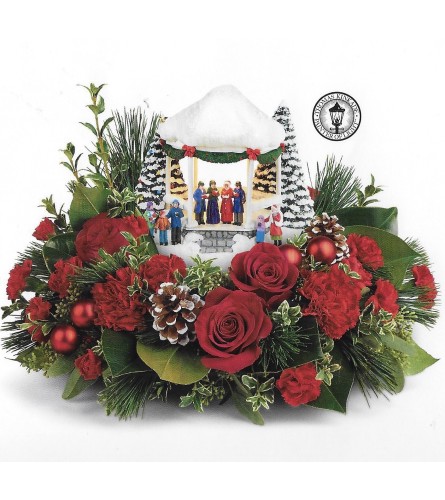 Kinkade Sweet Sounds of Christmas Arrangement. An arrangement by Roma Flowers and Gifts.