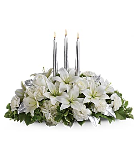 Silver Elegance Centerpiece Bouquet