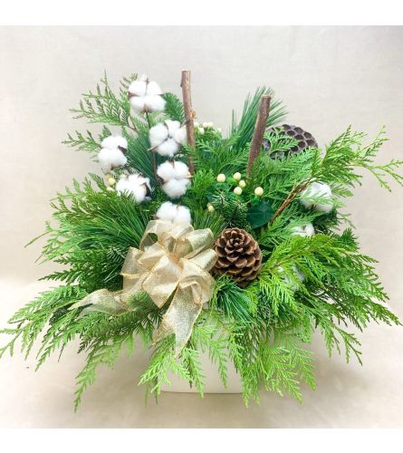 Winter Wonderland 2023. An arrangement by Arum Lily Flower Shop Edmonton.
