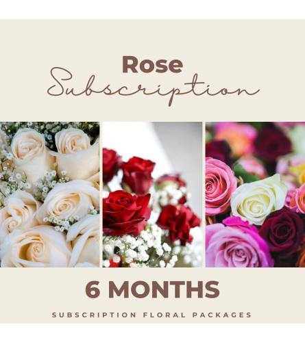 Subscription Florals - Dozen Wrapped Roses Package