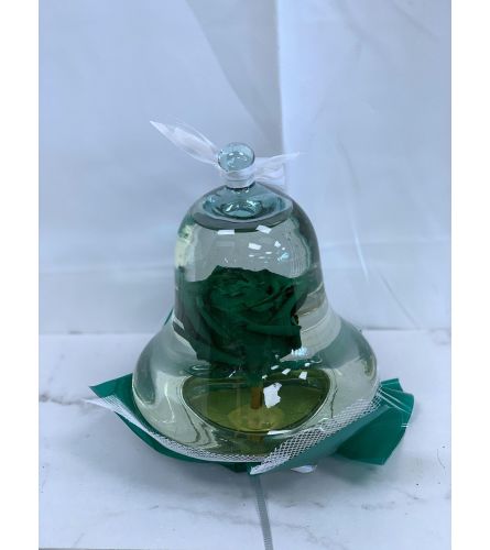 Everlasting Rose Bell - Holiday Green. An arrangement by Roma James Gifts.