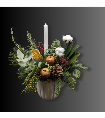 Natural and Neutral Holiday Arrangement