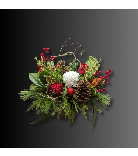 Home for the Holiday Season. An arrangement by The Garden Gate Gifts and Florals.