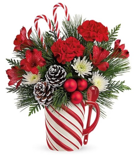 Teleflora's Send a Hug Sweet Stripes Bouquet-COQ