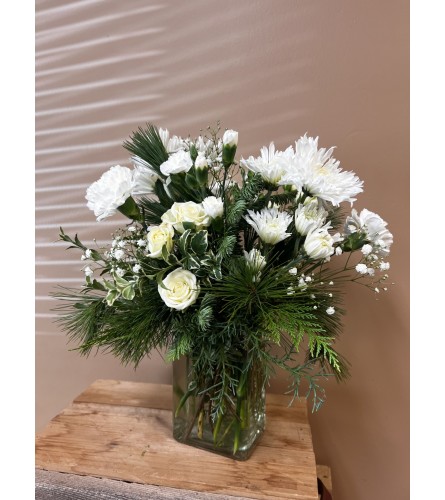 Frosted in Love. An arrangement by The Farm and Floral Market.