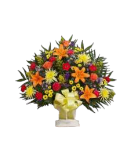 Heartfelt Tribute™ Floor Basket- Bright