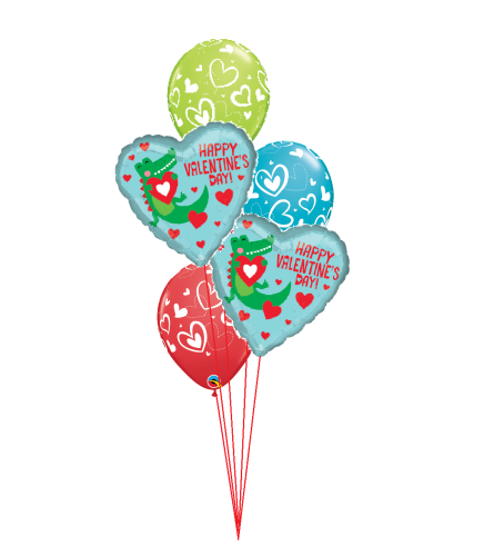 Valentine's Gator Classic Balloon Bouquet