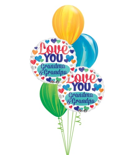 Love You Grandma & Grandpa Classic Balloon Bouquet