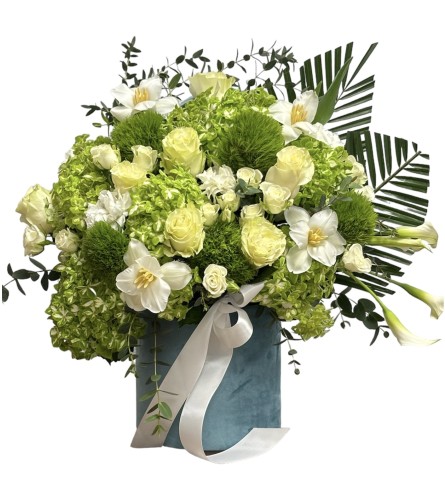 Green and white Bliss Bouquet