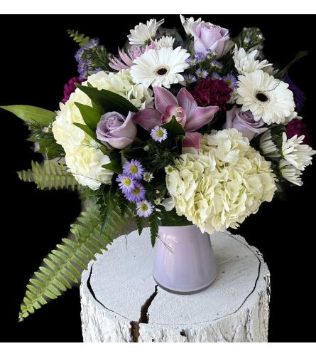 Shades of Lavender. An arrangement by Loyalist Flowers.