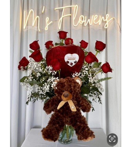 FOREVER LOVE 24. An arrangement by M's Flowers.