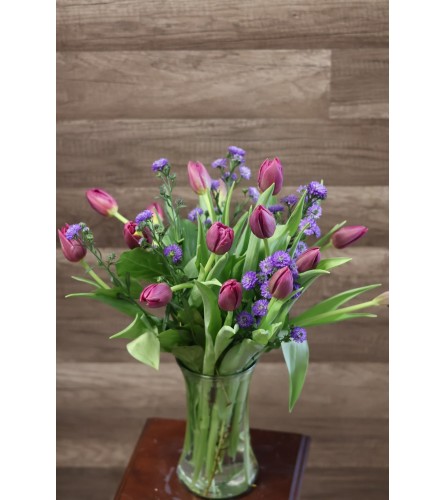 15 Purple Tulips