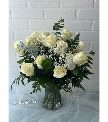 White Roses In A Vase