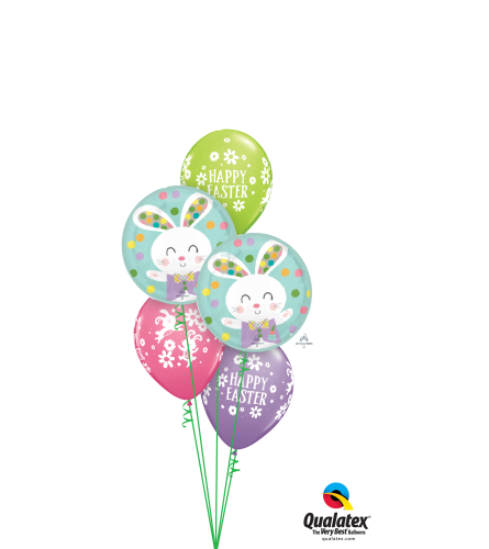 Spotted Easter Bunny Classic Balloon Bouquet