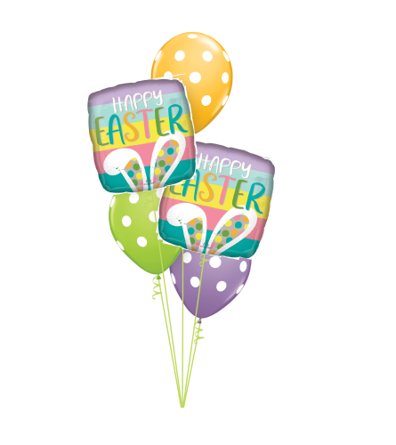 Happy Easter Bunny Ears Classic Balloon Bouquet