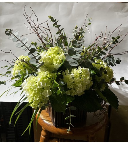 In the Green Hydrangeas & Eucalyptus