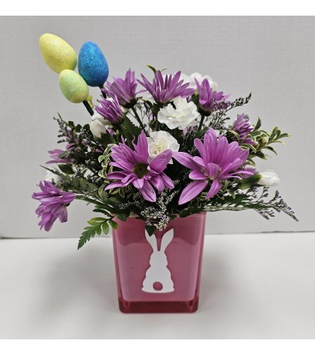 Bunny Tails Arrangement. An arrangement by Balloon Bouquets Plus.