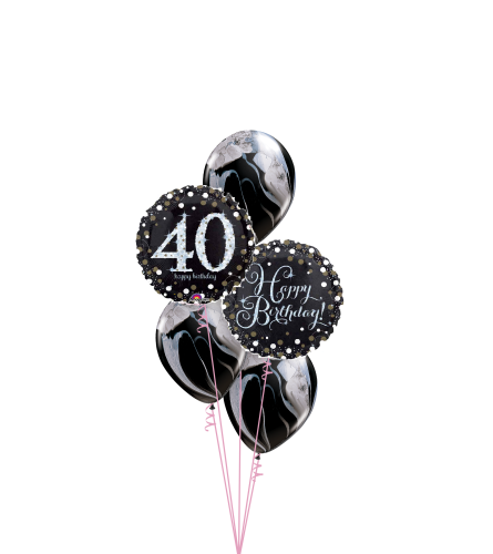 Sparkling 40 Classic Balloon Bouquet