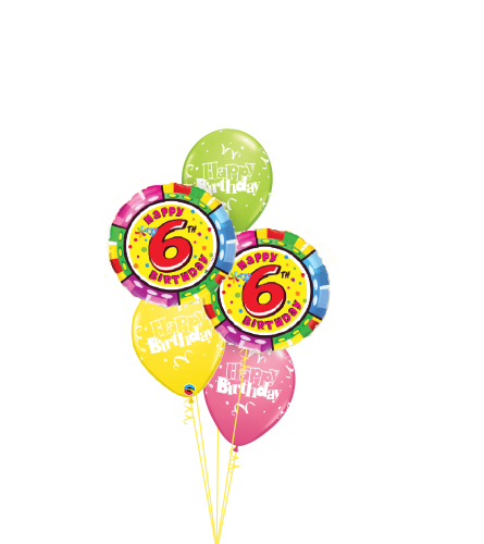 6th Birthday Classic Balloon Bouquet