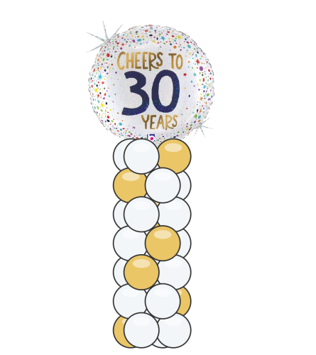 Cheers to 30 Years Mini Balloon Column