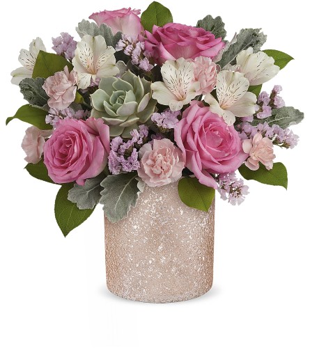 Shimmering Oasis (Teleflora) - Deluxe. An arrangement by North Liberty Flower Shop.