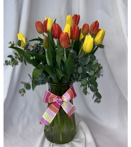 TULIP OF LOVE 24. An arrangement by M's Flowers.