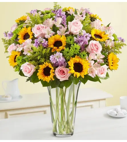 Unique Sunflowers and Rose