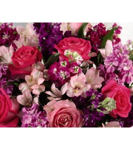 Pink Toned Handtied Bouquet - NO VASE