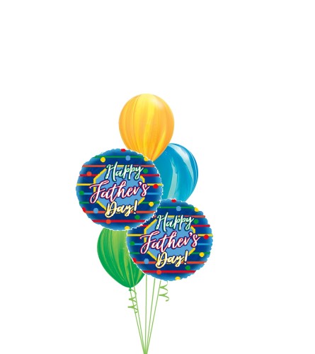 Father's Day Dots & Swirls Classic Balloon Bouquet