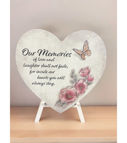 Our Memories Heart With Easel