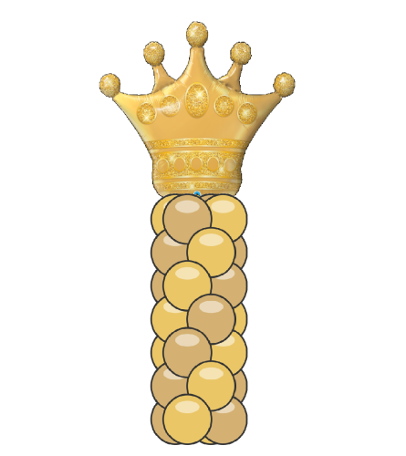 Golden Crown 6' Party Balloon Column