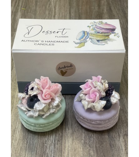 Handmade Dessert Flowers Candles. An arrangement by Floral Lady Design Studio LLC.