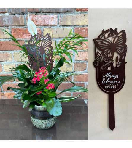 By Design 'Always and Forever...' Sympathy Planter - Standard. An arrangement by Flowers By Design.